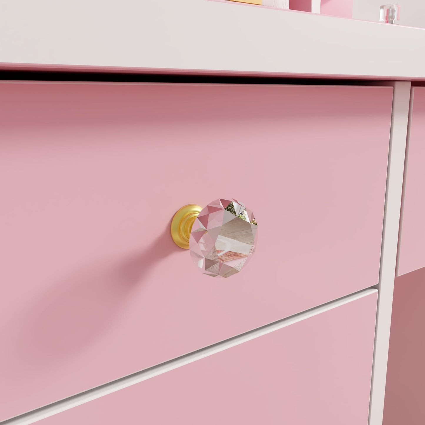 Set da toeletta con specchio e lampada, tavolo da trucco per la casa con sgabello