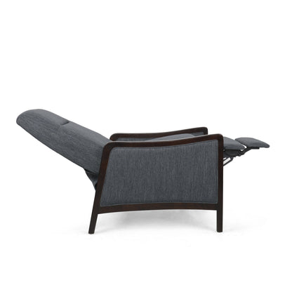 Poltrona reclinabile imbottita contemporanea Veatch Pushback di Christopher Knight Home