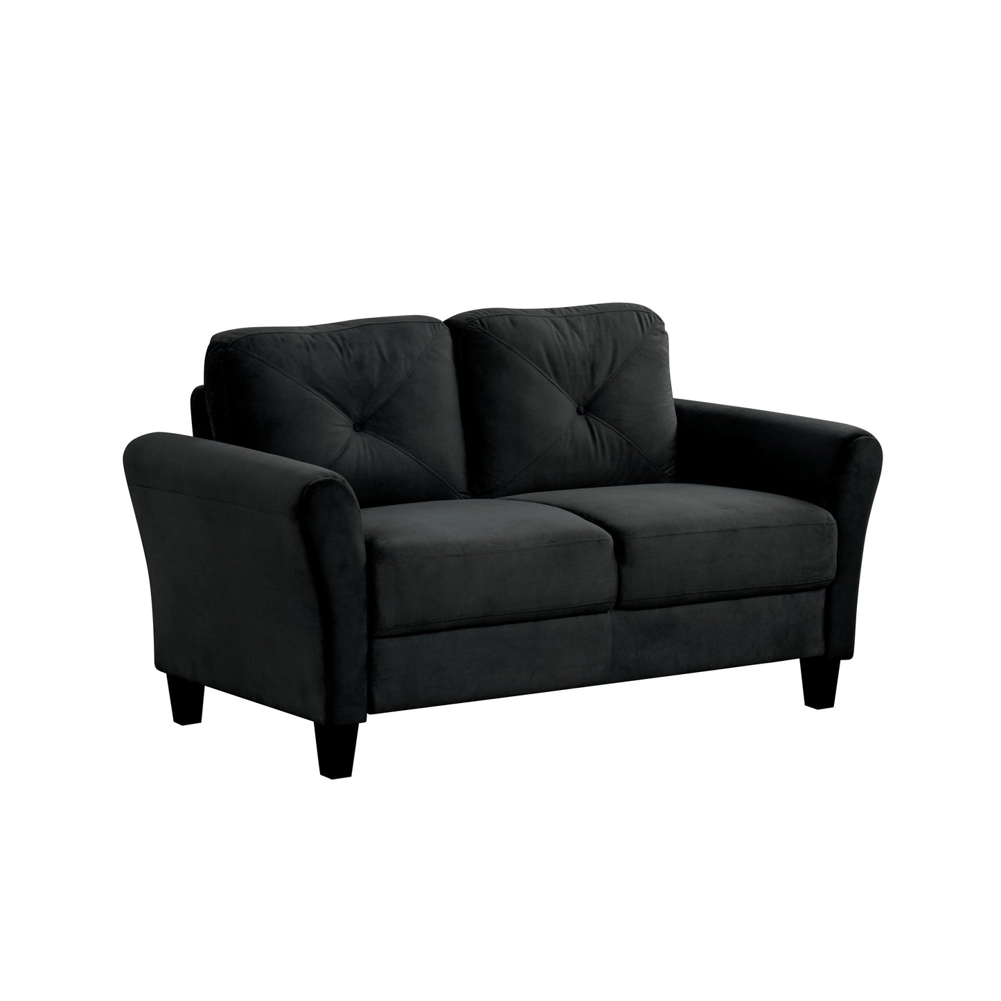 Divano componibile a 2 posti in velluto con cuscini staccabili