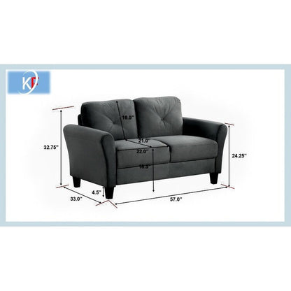 Divano componibile a 2 posti in velluto con cuscini staccabili