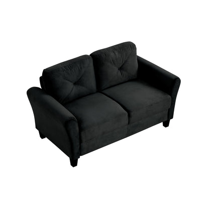 Divano componibile a 2 posti in velluto con cuscini staccabili