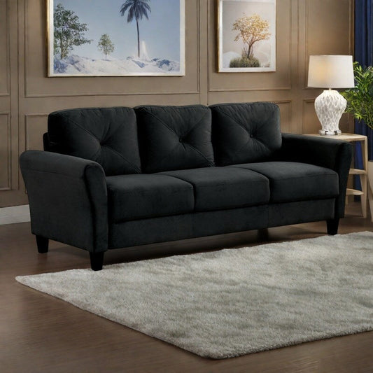 Divano componibile a 3 posti in velluto con cuscini in memory foam