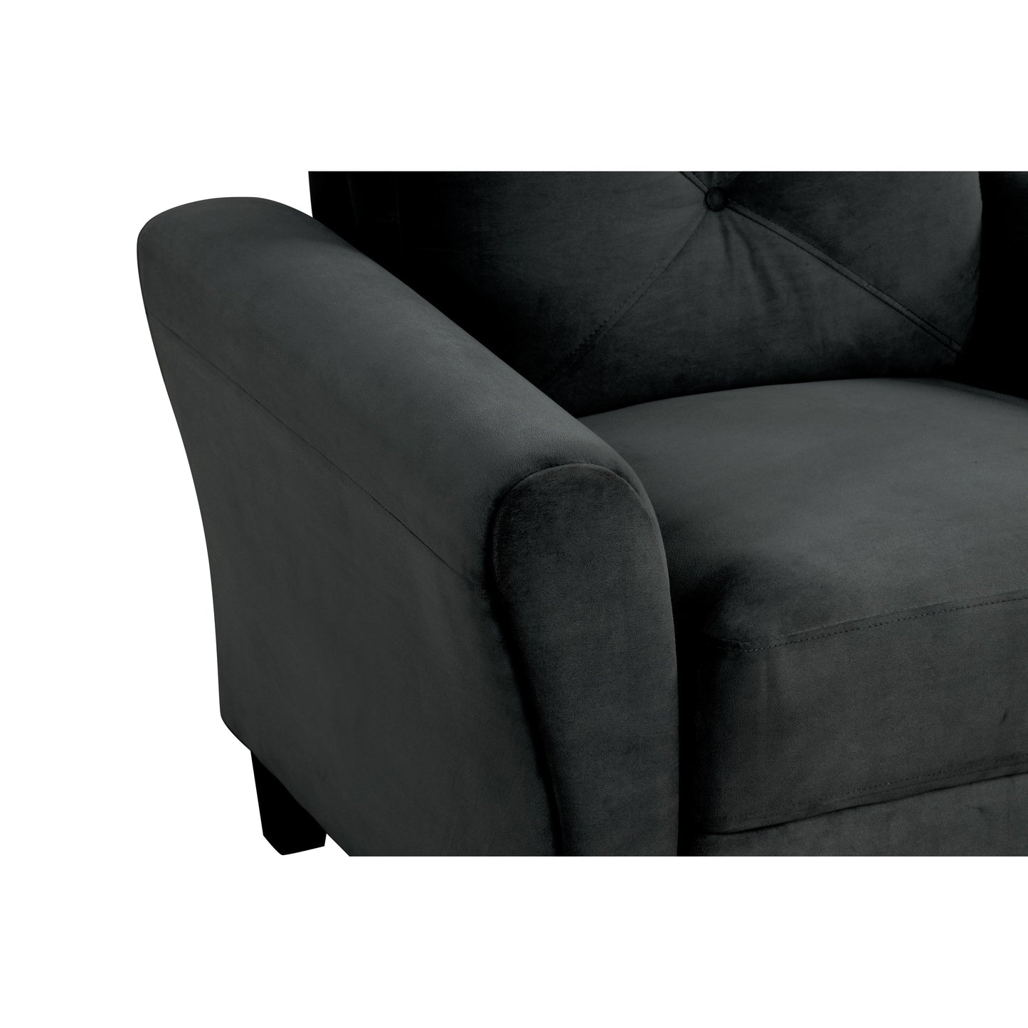 Divano componibile a 3 posti in velluto con cuscini in memory foam