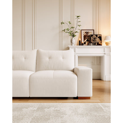 Divano a 3 posti in velluto con tessuto antigraffio per gatti