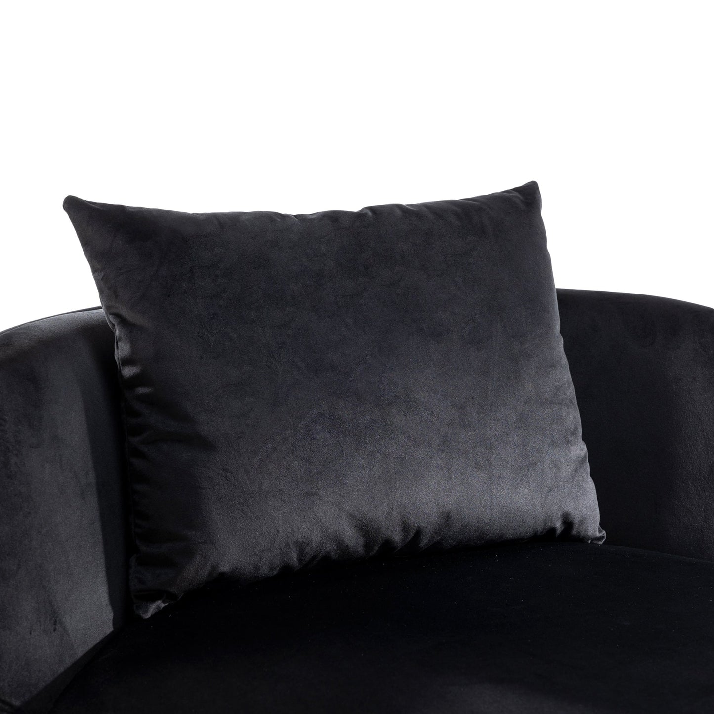 Poltrona girevole a 360° in velluto con cuscino di seduta, poltrona imbottita a botte con base in acciaio inossidabile, sedia da soggiorno