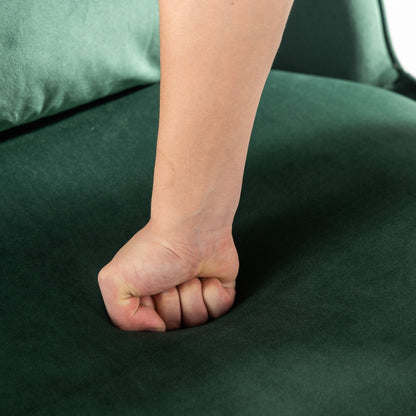 Poltrona girevole a 360° in velluto con cuscino di seduta, poltrona imbottita a botte con base in acciaio inossidabile, sedia da soggiorno