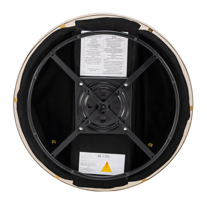 Poltrona girevole a 360° in velluto con cuscino di seduta, poltrona imbottita a botte con base in acciaio inossidabile, sedia da soggiorno