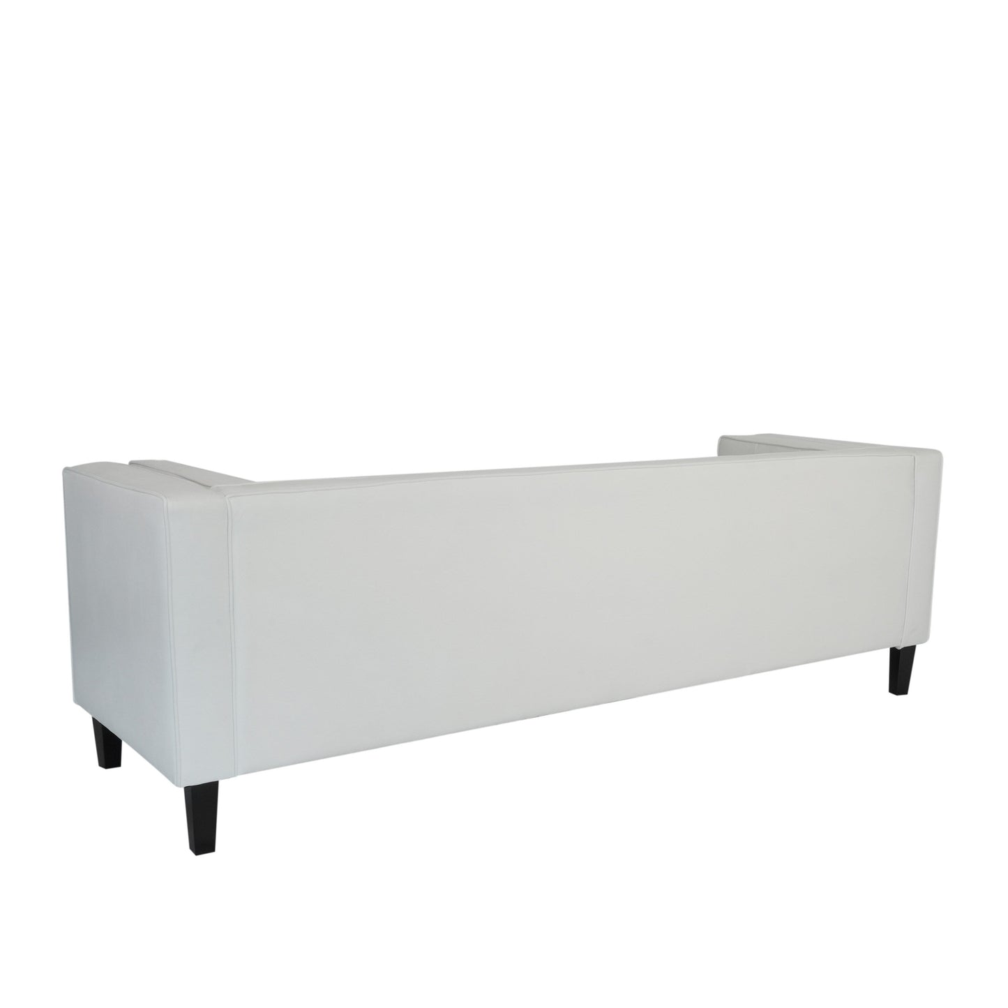 Divano a 3 posti con bottoni in velluto e struttura in legno massello