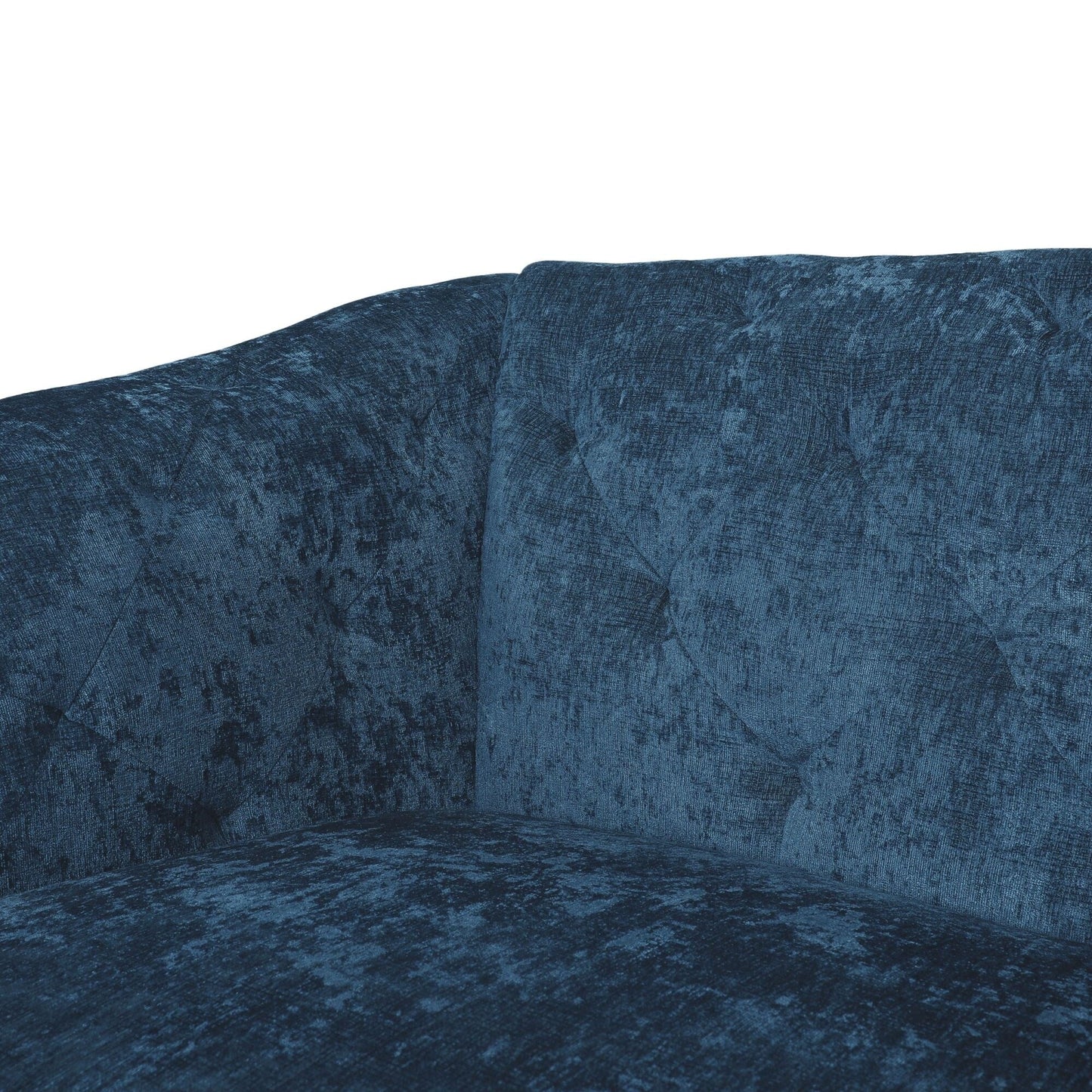 Divano a due posti in velluto con braccioli svasati e seduta profonda