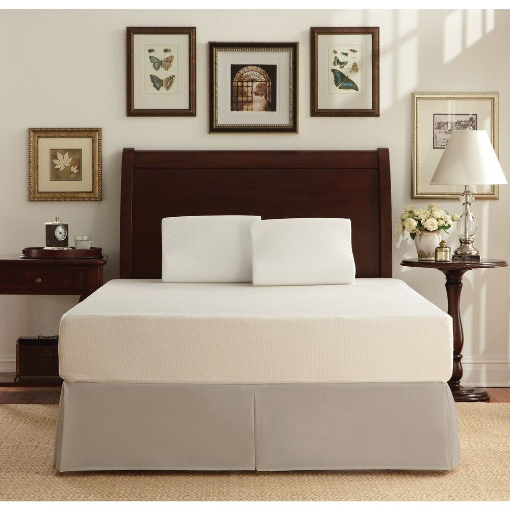 WHITE by Sarah Peyton - Materasso e cuscino in memory foam king-size con supporto tradizionale in peluche da 10 pollici