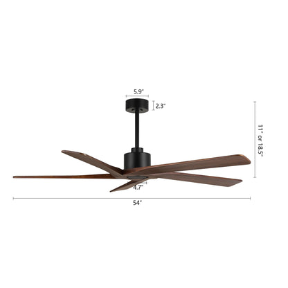 Ventilatore da soffitto per interni con motore CC WINGBO da 54 pollici senza luci - N/D
