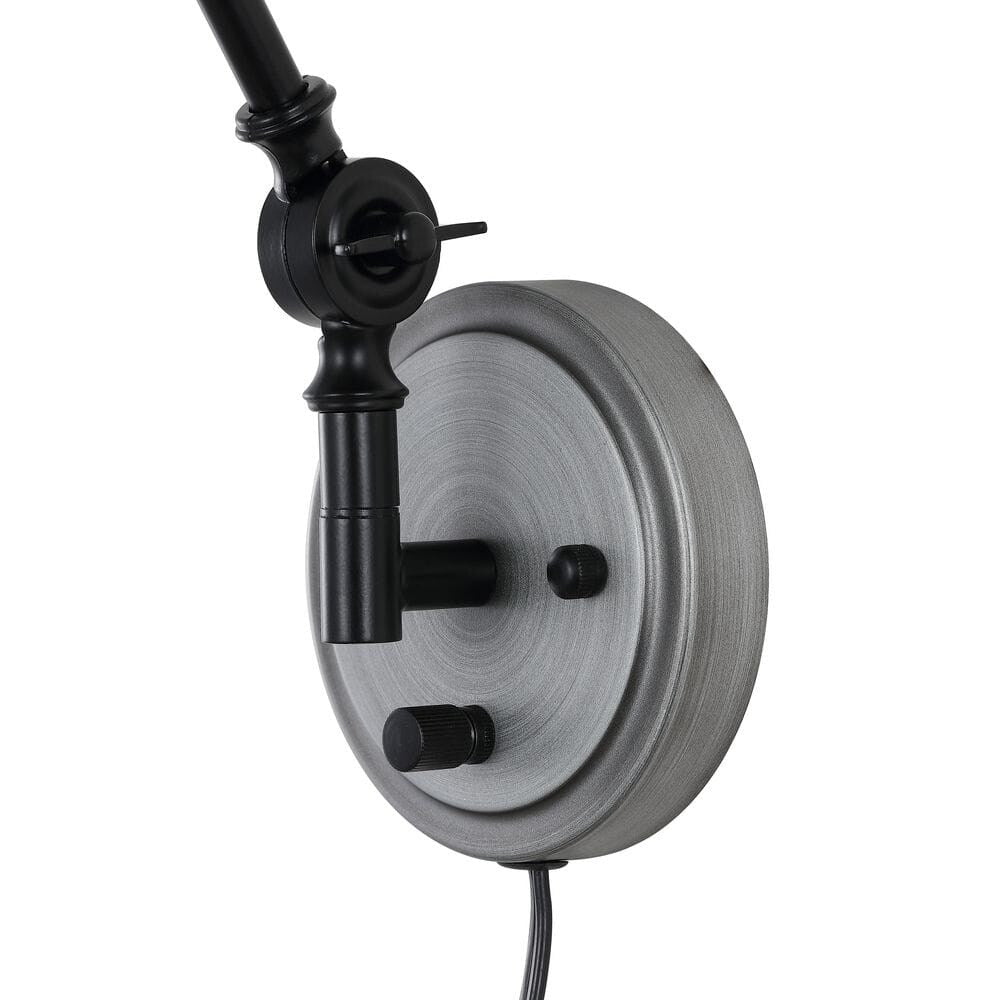 Applique da parete industriale WINGBO con braccio girevole e paralume in metallo, confezione da 2...