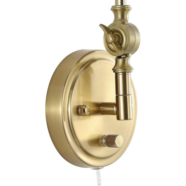 Applique da parete industriale WINGBO con braccio girevole e paralume in metallo, confezione da 2...