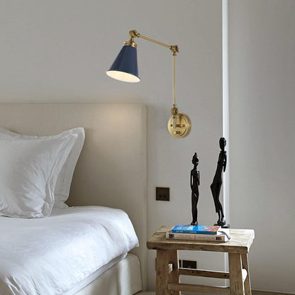 Applique da parete industriale WINGBO con braccio girevole e paralume in metallo, confezione da 2...