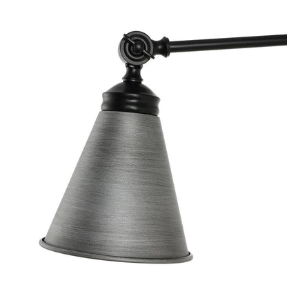 Applique da parete industriale WINGBO con braccio girevole e paralume in metallo, confezione da 2...