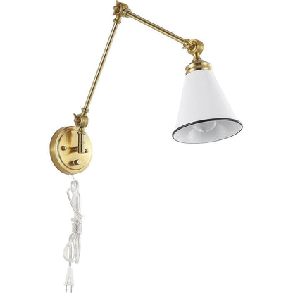 Applique da parete industriale WINGBO con braccio girevole e paralume in metallo, confezione da 2...