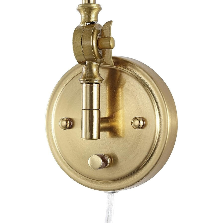 Applique da parete industriale WINGBO con braccio girevole e paralume in metallo, confezione da 2...