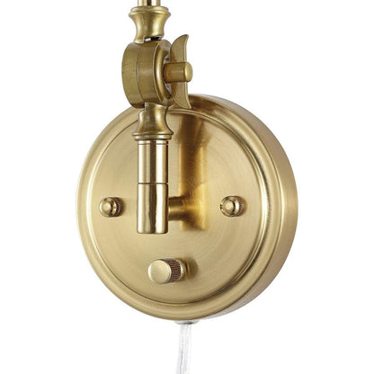 Applique da parete industriale WINGBO con braccio girevole e paralume in metallo, confezione da 2...