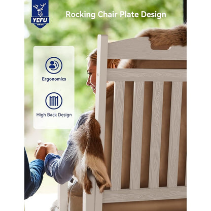 Sedia a dondolo da esterno WINSOON adatta a tutte le stagioni, set da 2