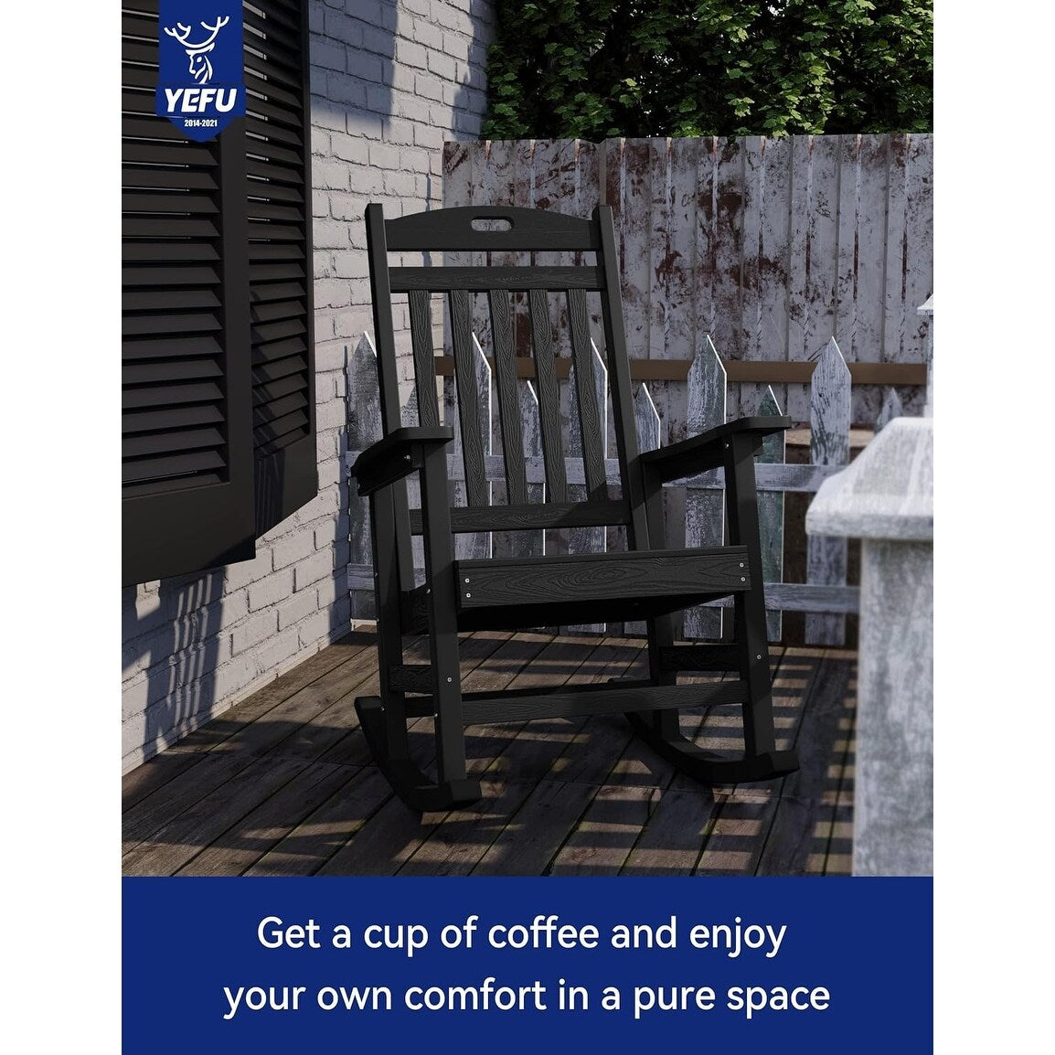 Sedia a dondolo da esterno WINSOON adatta a tutte le stagioni, set da 2