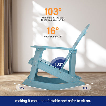 Sedia a dondolo da esterno WINSOON adatta a tutte le stagioni, set da 2