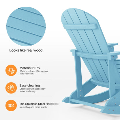 Sedia a dondolo da esterno WINSOON adatta a tutte le stagioni, set da 2