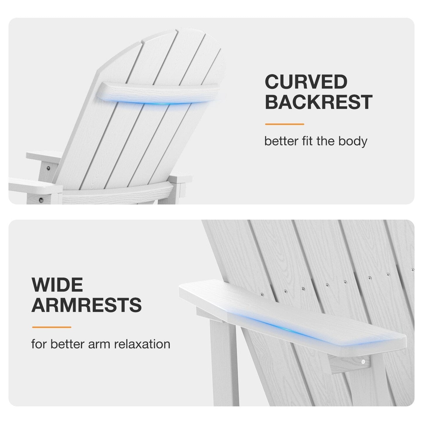 Sedia a dondolo da esterno WINSOON adatta a tutte le stagioni, set da 2