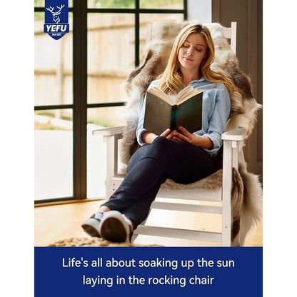 Sedia a dondolo da esterno WINSOON adatta a tutte le stagioni, set da 2