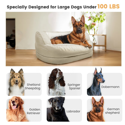 WOWMAX Letto ortopedico impermeabile in schiuma per cani di grossa taglia