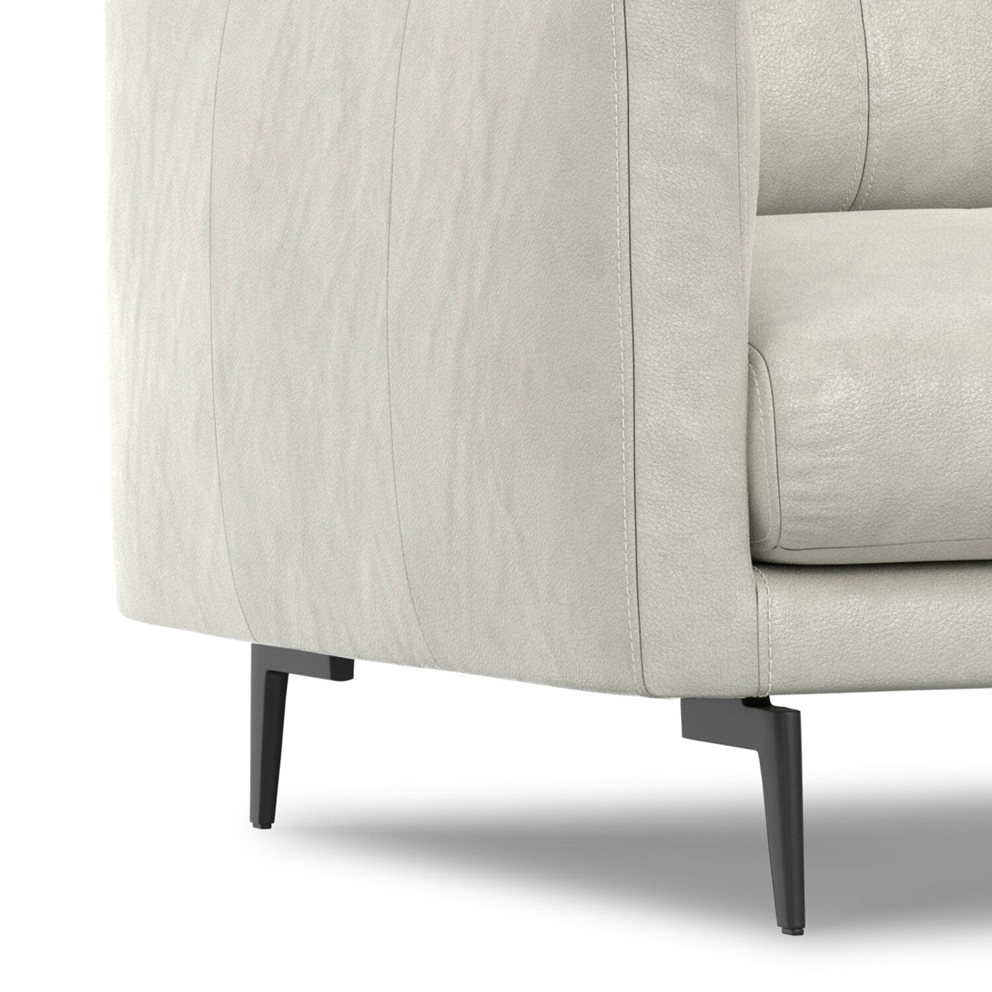 Divano a due posti in vera pelle WYNDENHALL Danbury da 60 pollici di larghezza