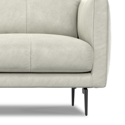 Divano a due posti in vera pelle WYNDENHALL Danbury da 60 pollici di larghezza