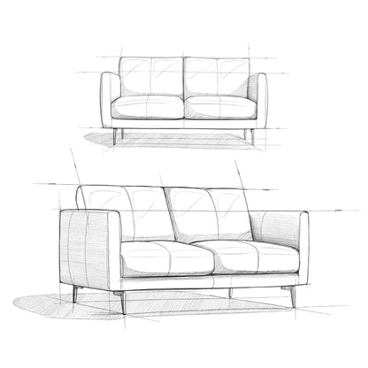 Divano a due posti in vera pelle WYNDENHALL Danbury da 60 pollici di larghezza