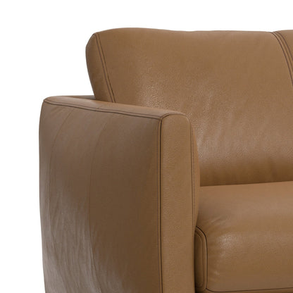 Divano moderno WYNDENHALL Danbury Mid-Century da 81 pollici in vera pelle