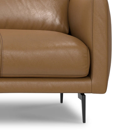 Divano moderno WYNDENHALL Danbury Mid-Century da 81 pollici in vera pelle