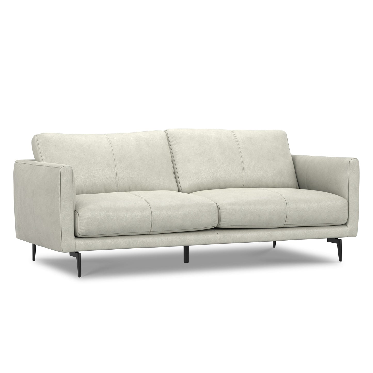 Divano moderno WYNDENHALL Danbury Mid-Century da 81 pollici in vera pelle