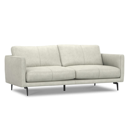 Divano moderno WYNDENHALL Danbury Mid-Century da 81 pollici in vera pelle