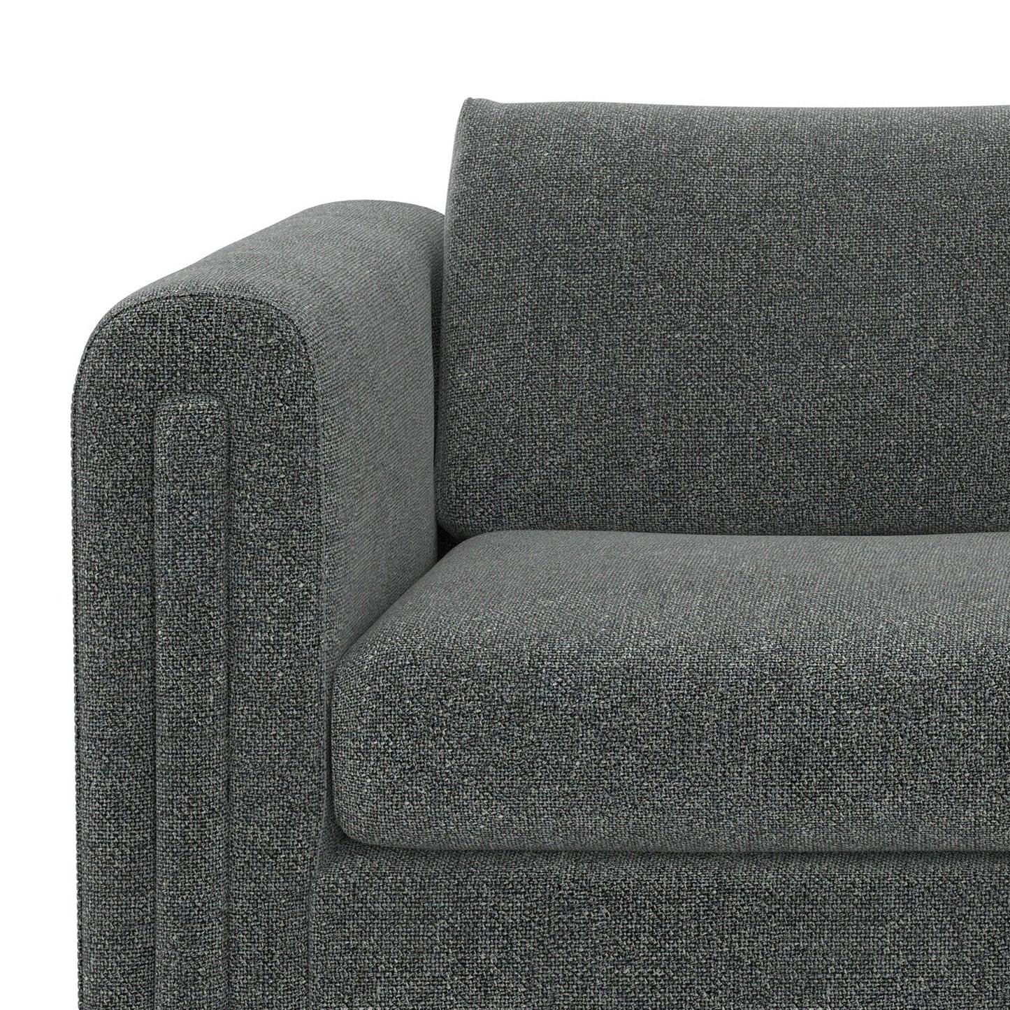 Divano a due posti contemporaneo WYNDENHALL Drayton da 61 pollici di larghezza in tessuto tecnico a trama fitta - 61 L x 38 P x 30 A