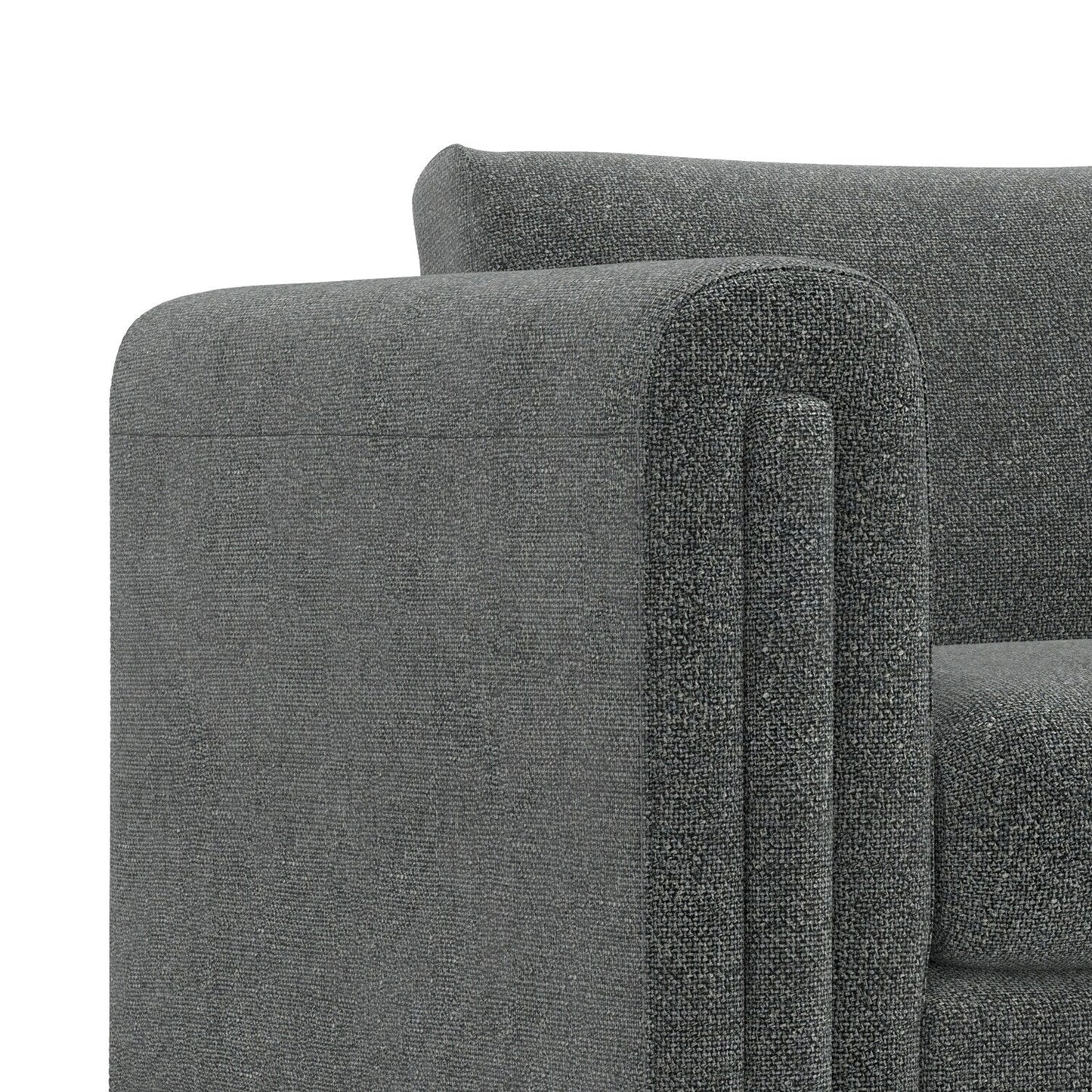 Divano a due posti contemporaneo WYNDENHALL Drayton da 61 pollici di larghezza in tessuto tecnico a trama fitta - 61 L x 38 P x 30 A