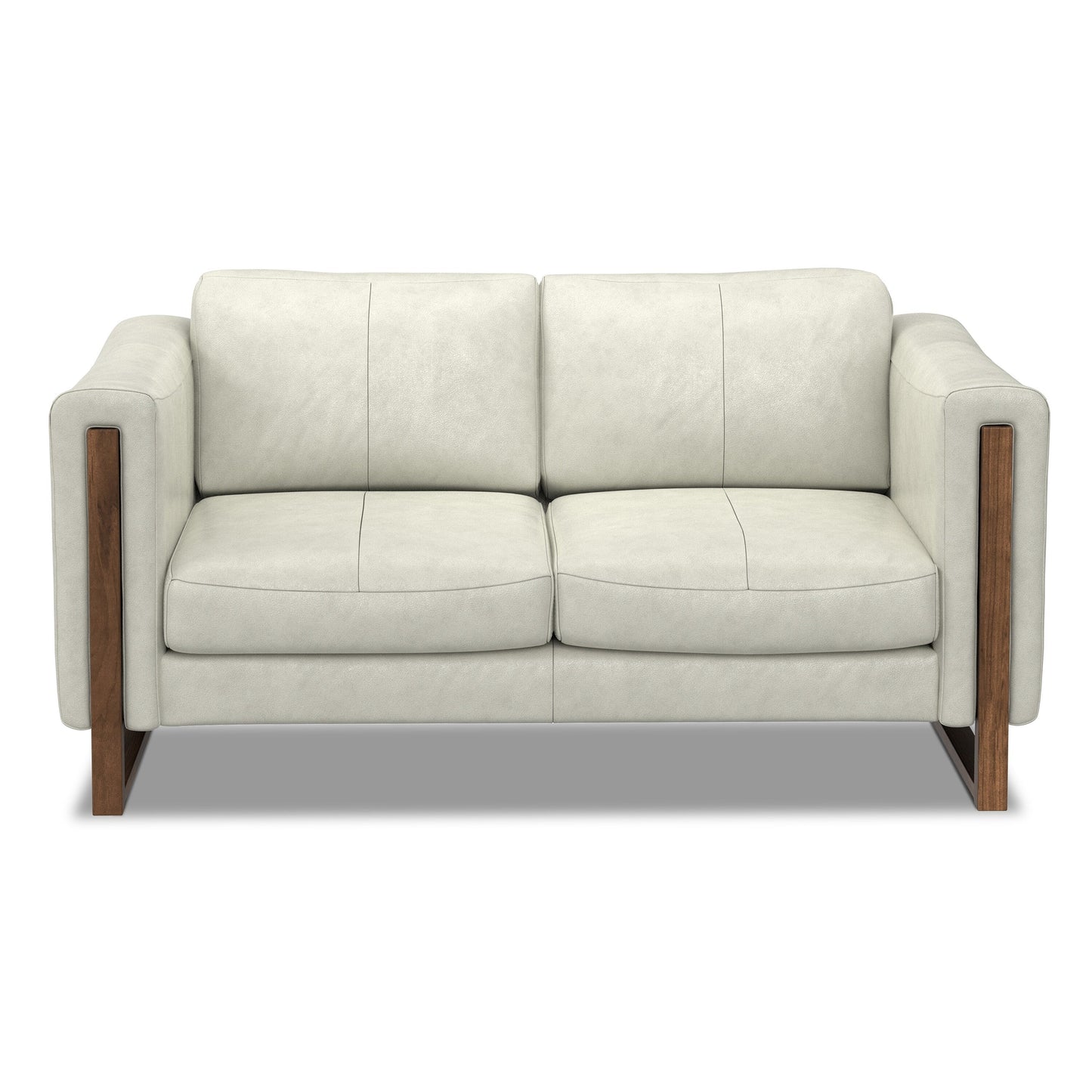 Divano moderno e contemporaneo WYNDENHALL Hillcrest da 62 pollici di larghezza in vera pelle