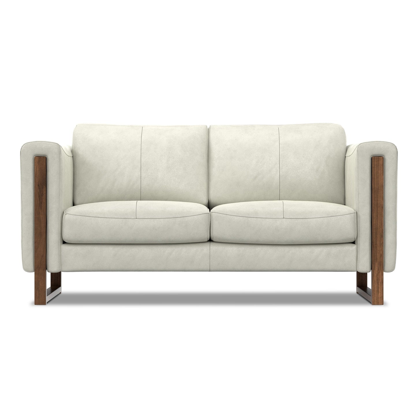 Divano moderno e contemporaneo WYNDENHALL Hillcrest da 62 pollici di larghezza in vera pelle