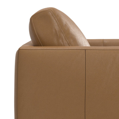 Divano a due posti in vera pelle WYNDENHALL Danbury da 60 pollici di larghezza