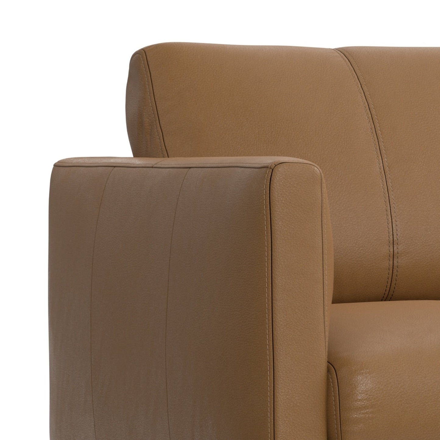 Divano a due posti in vera pelle WYNDENHALL Danbury da 60 pollici di larghezza