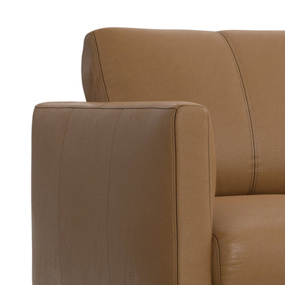 Divano a due posti in vera pelle WYNDENHALL Danbury da 60 pollici di larghezza