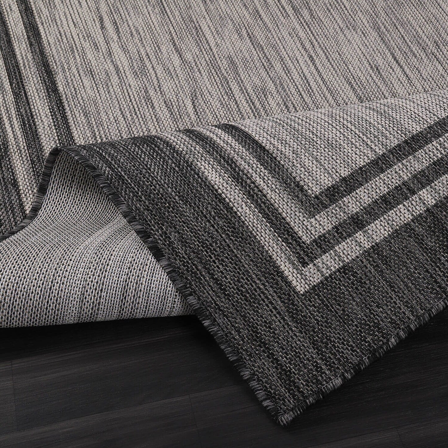 Tappeto lavabile con bordo per interni ed esterni, per patio, terrazza, veranda