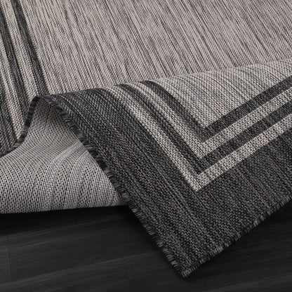 Tappeto lavabile con bordo per interni ed esterni, per patio, terrazza, veranda