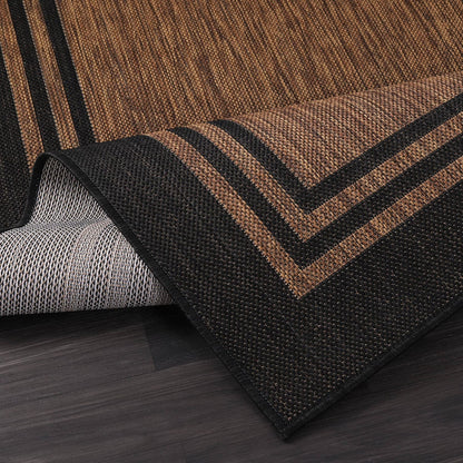 Tappeto lavabile con bordo per interni ed esterni, per patio, terrazza, veranda