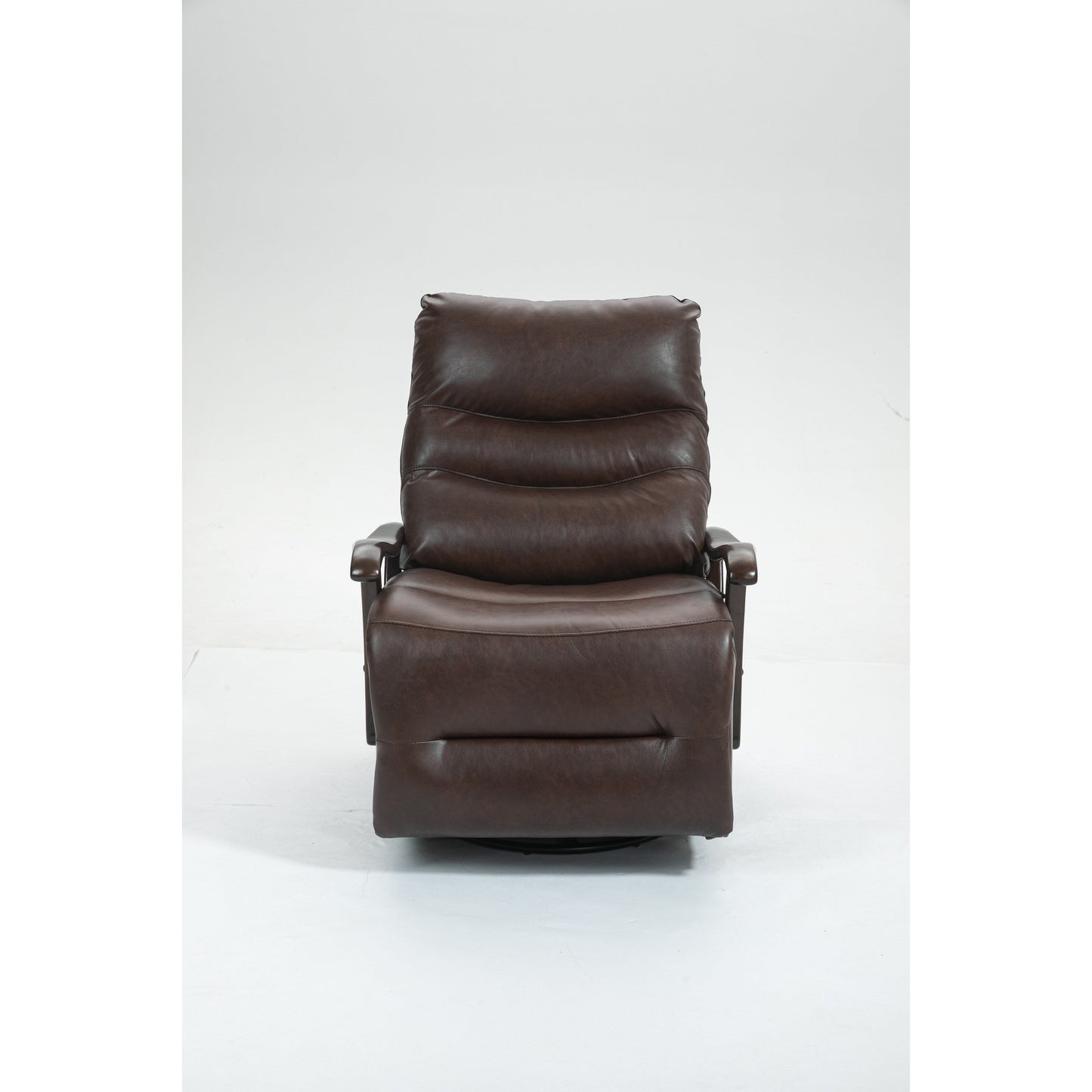 Poltrona reclinabile elettrica girevole resistente all'acqua con porta USB, braccioli in legno massello e funzione di oscillazione delicata