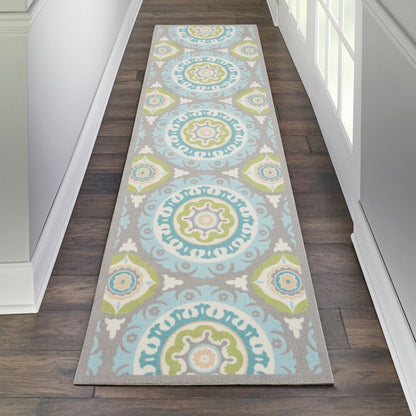 Tappeto Waverly Sun N' Shade per interni ed esterni Boho Medallion