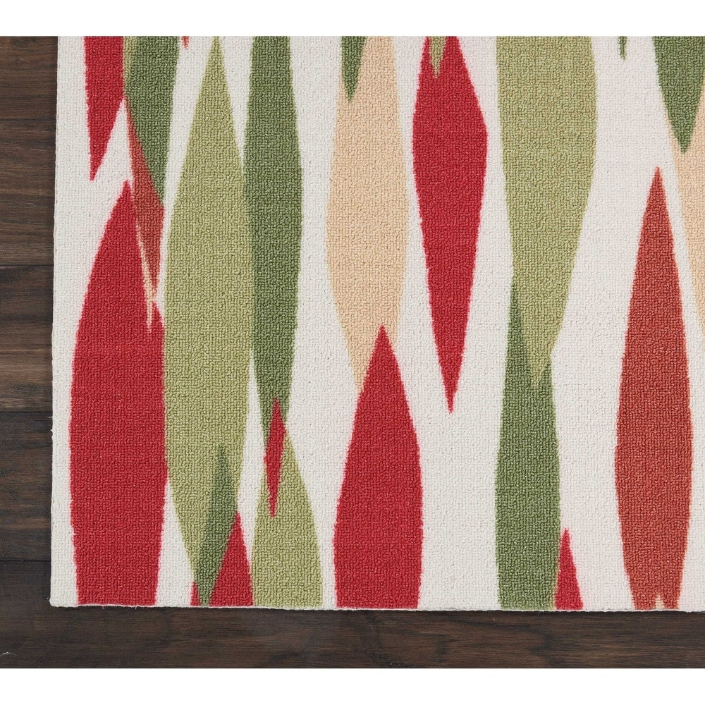 Tappeto Waverly Sun N' Shade moderno astratto per interni ed esterni