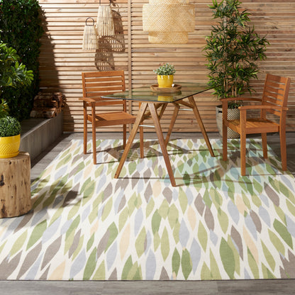 Tappeto Waverly Sun N' Shade moderno astratto per interni ed esterni